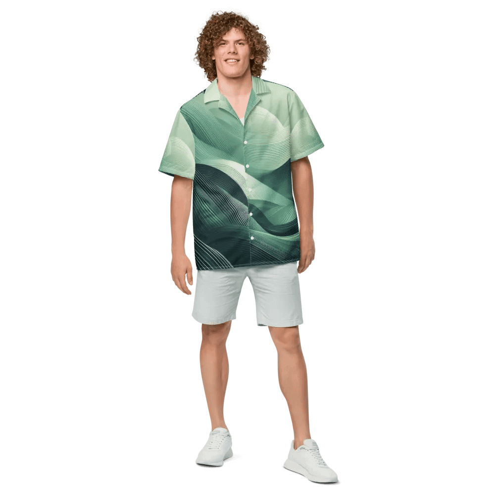 Men's Full-Print-2 Green Hawaiian Shirt product image (6)