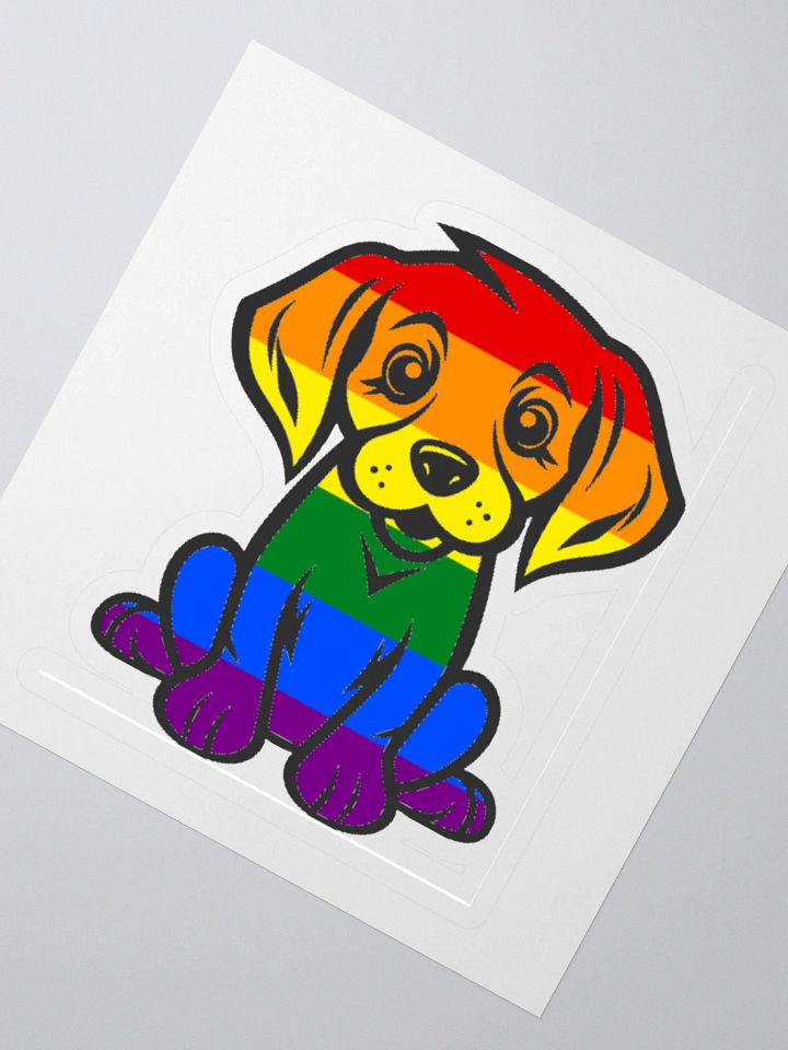 Rainbow Pride Puppy Sticker product image (2)