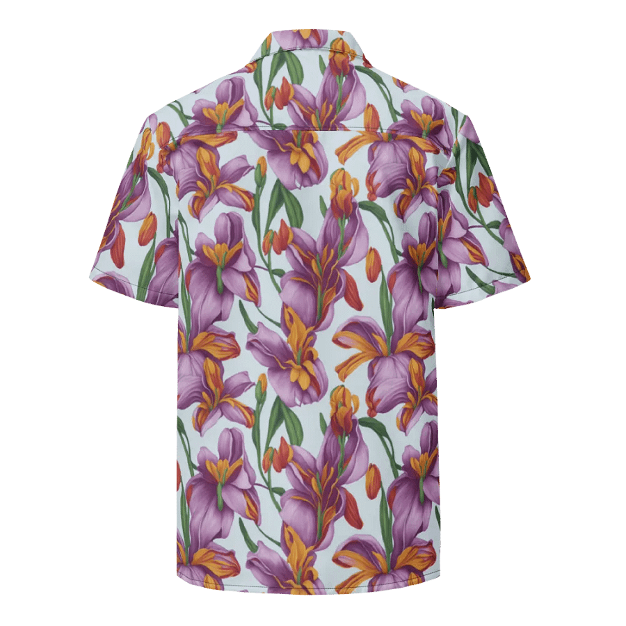 Floral Pattern Peruvian Lily Flowers Hawaiian Shirt product image (2)