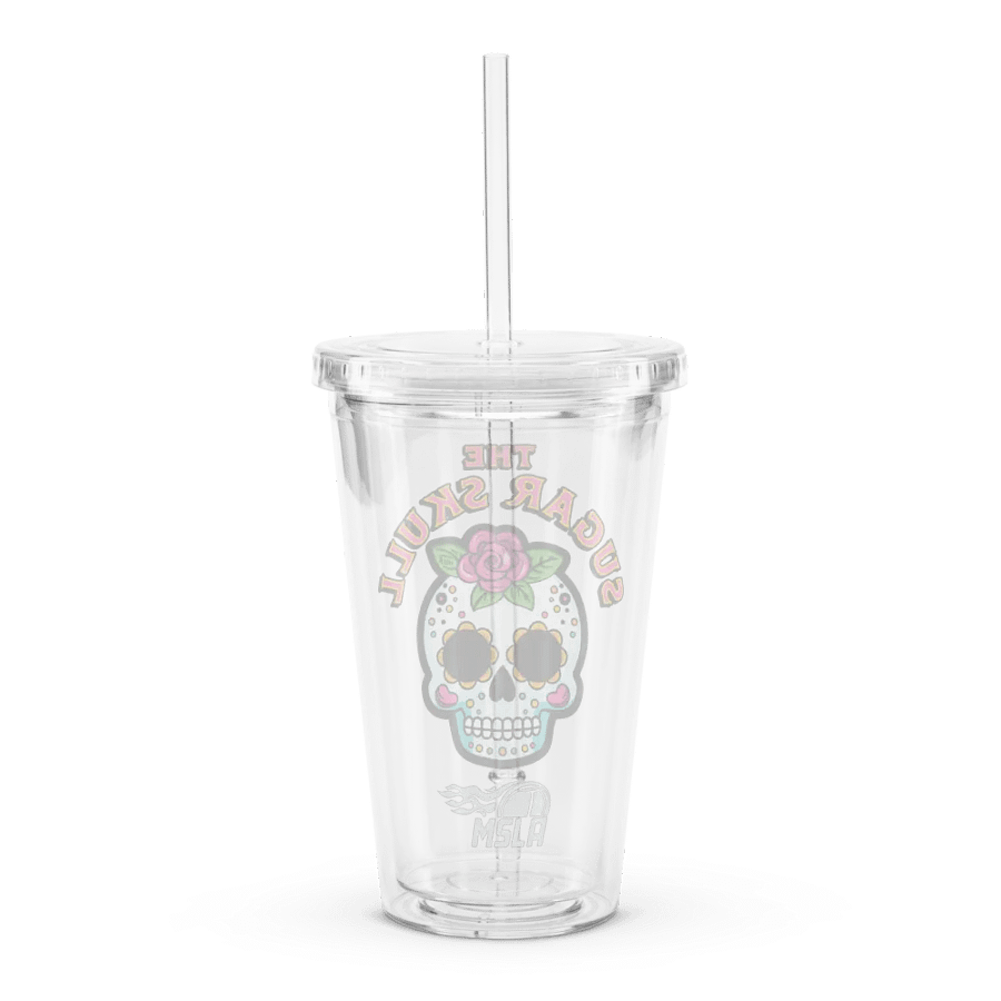 The Sugar Skull - Double Wall Clear Plastic Tumbler product image (4)