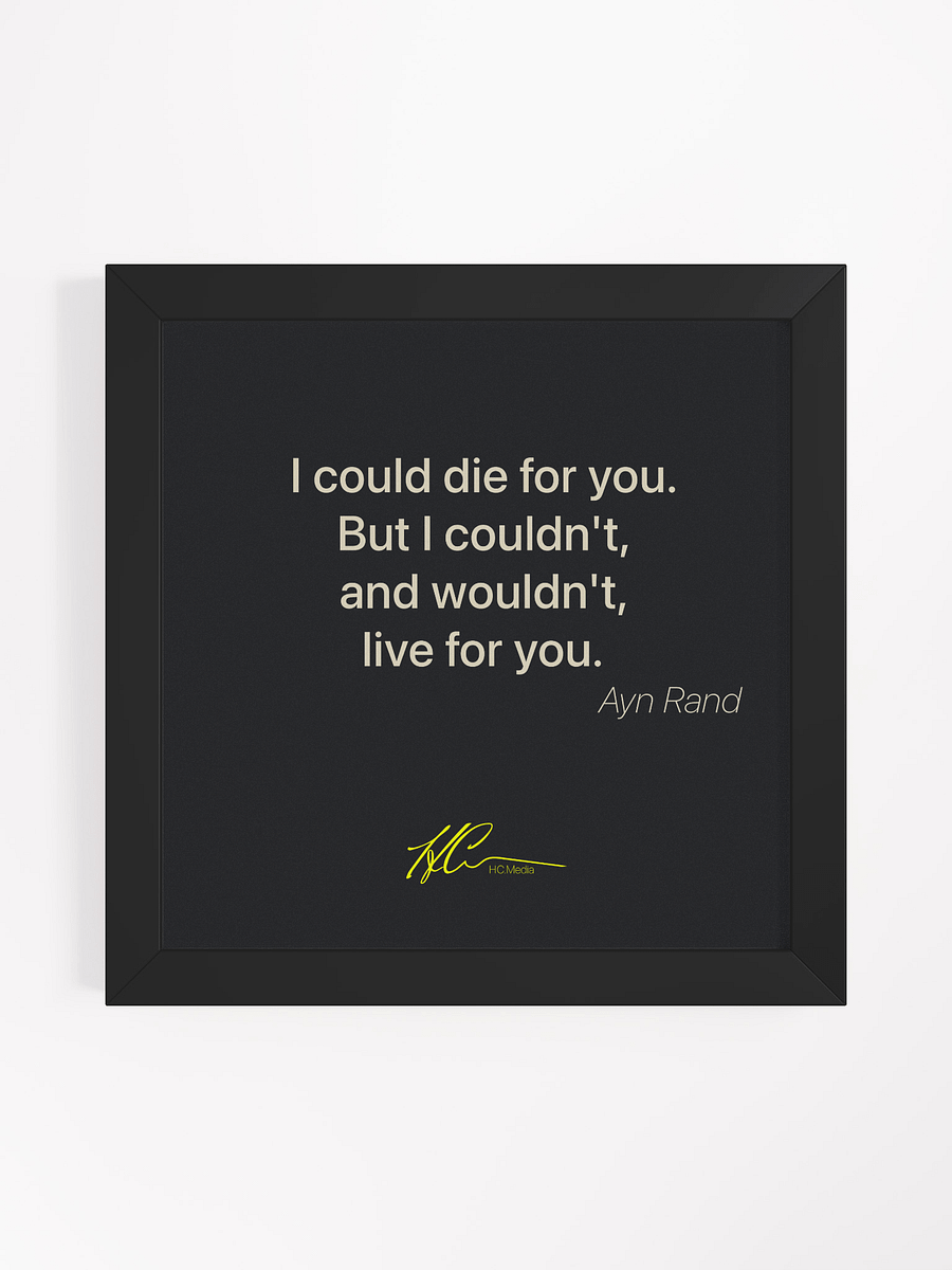 Ayn Rand Q6 - Framed Poster product image (1)