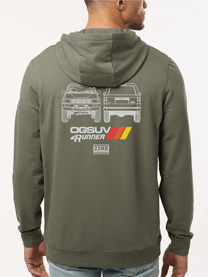 SidexSide Unisex Premium Hoodie - Olive/White product image (1)