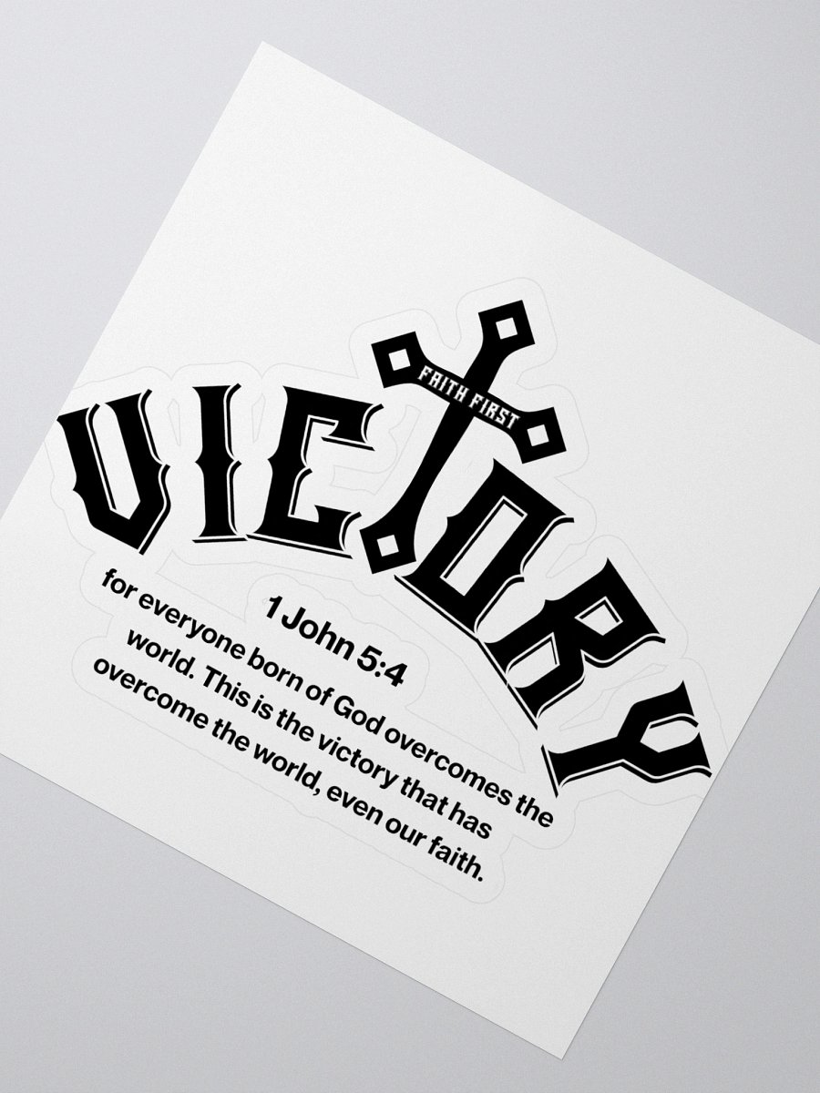 1 John 5:4 - Victory Kiss Cut Stickers product image (2)