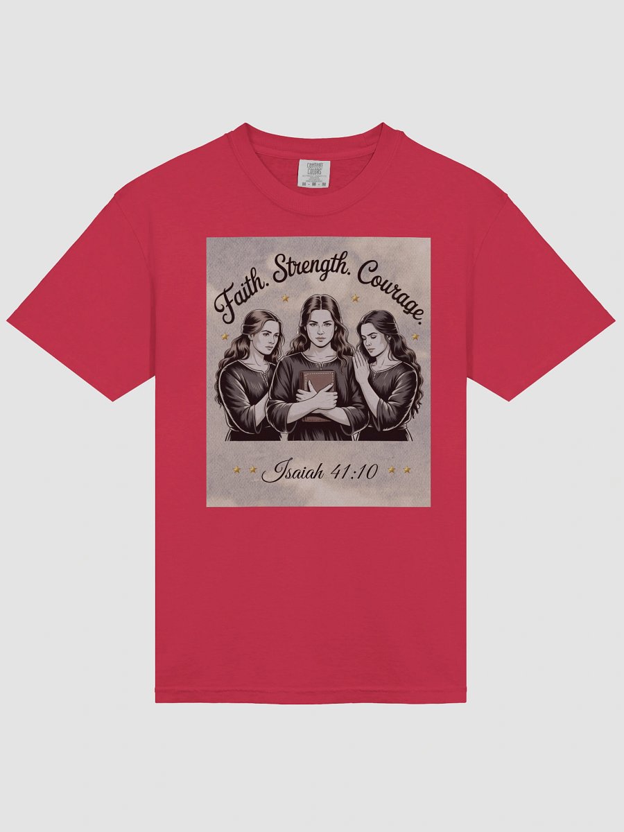Faith Strength Courage Christin Comfort Tee product image (3)