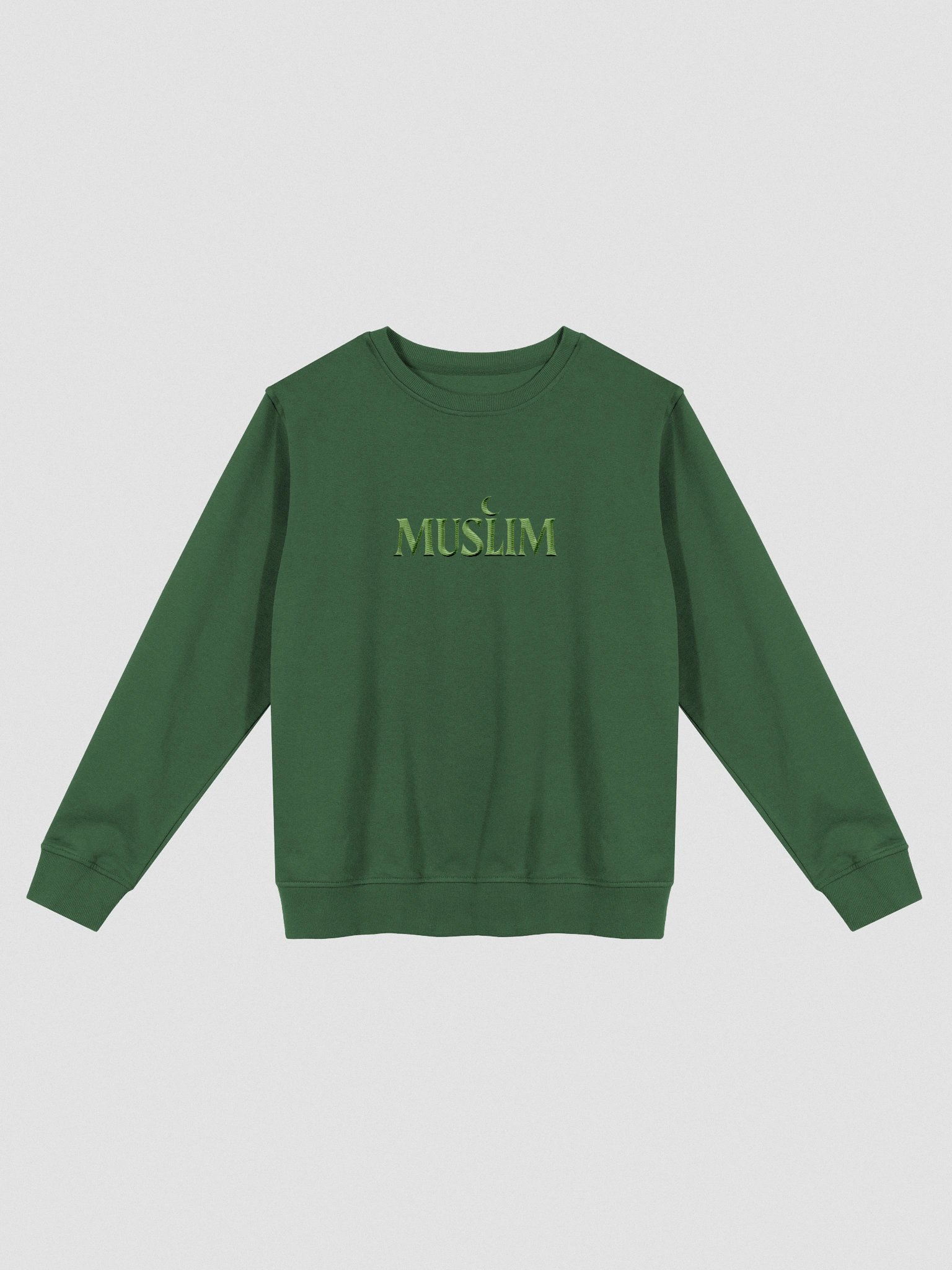 MUSLIM Signature Green Sweater - UNISEX Embroidery product image (1)