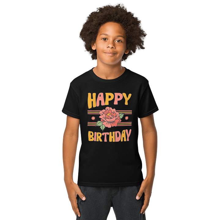 Happy Birthday (Flowers) Kids T-Shirt product image (1)