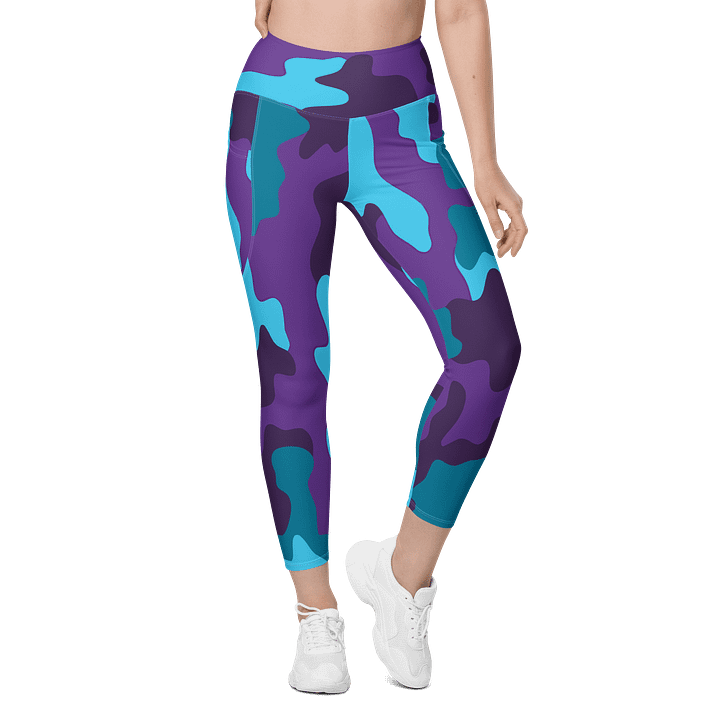 Vibrant Camo All-Over Leggings with Pockets product image (1)