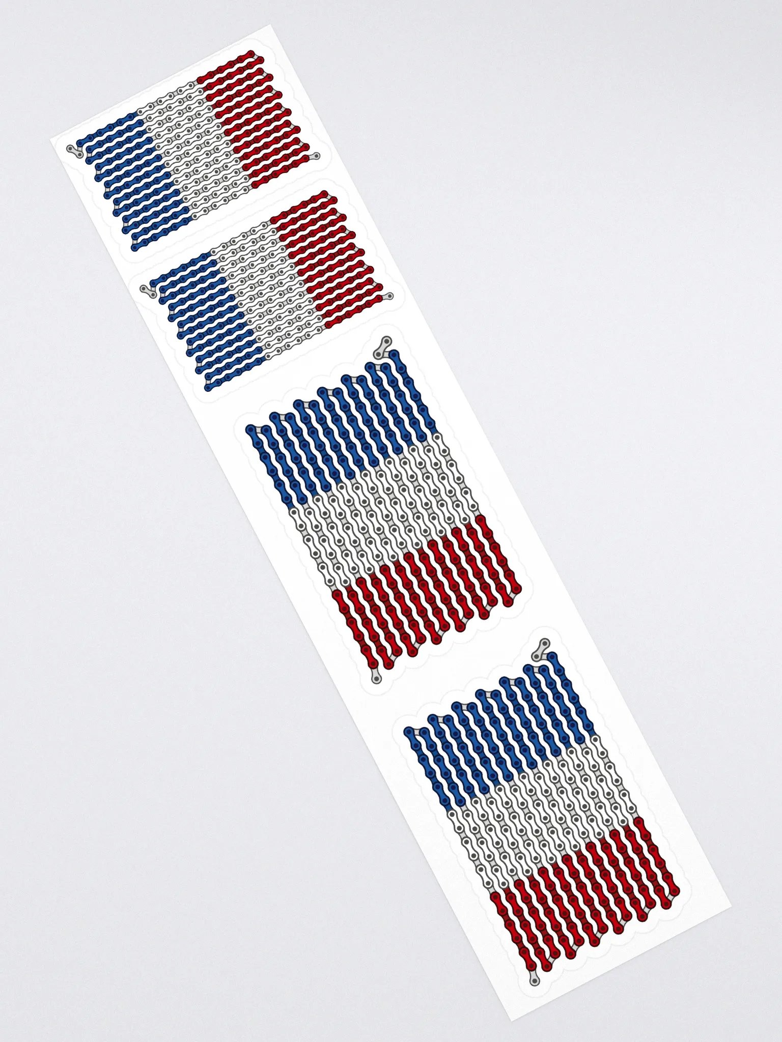France Bike Chain Flag Stickers, Mixed Size 4 Pack product image (1)