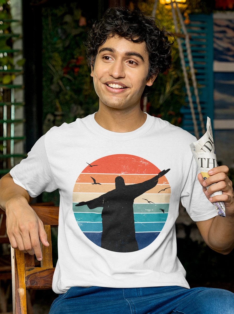 Christ the Redeemer Brazil Retro Sunset Art T-Shirt product image (3)