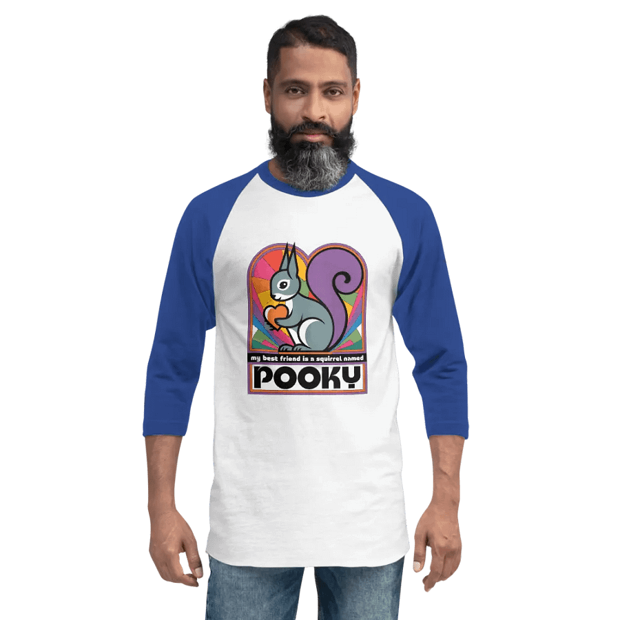 Pooky's Heartfelt Squirrel Raglan Tee product image (2)
