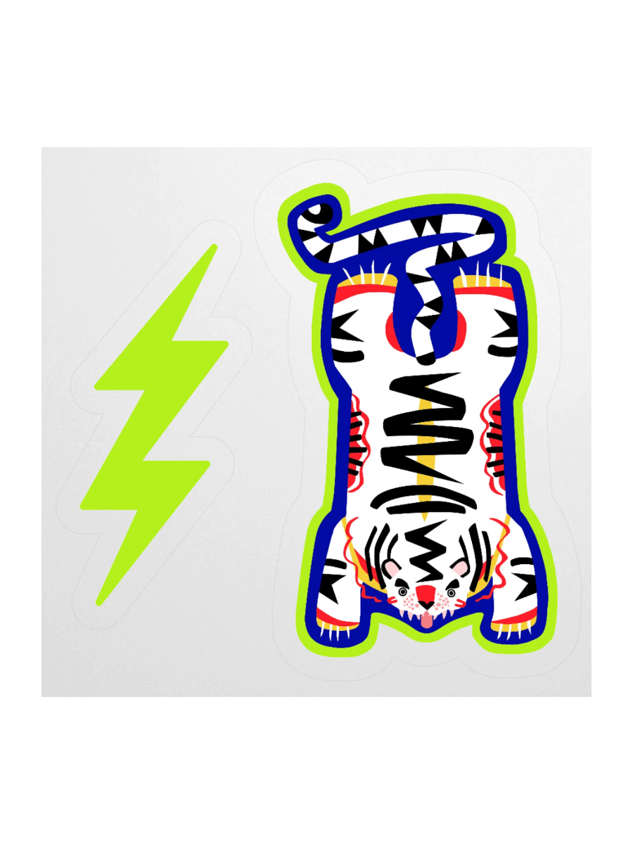 White Electric Tiger - Sticker product image (2)