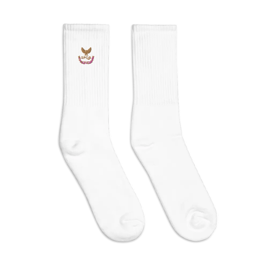 White - SPQR Embroidered Socks product image (3)