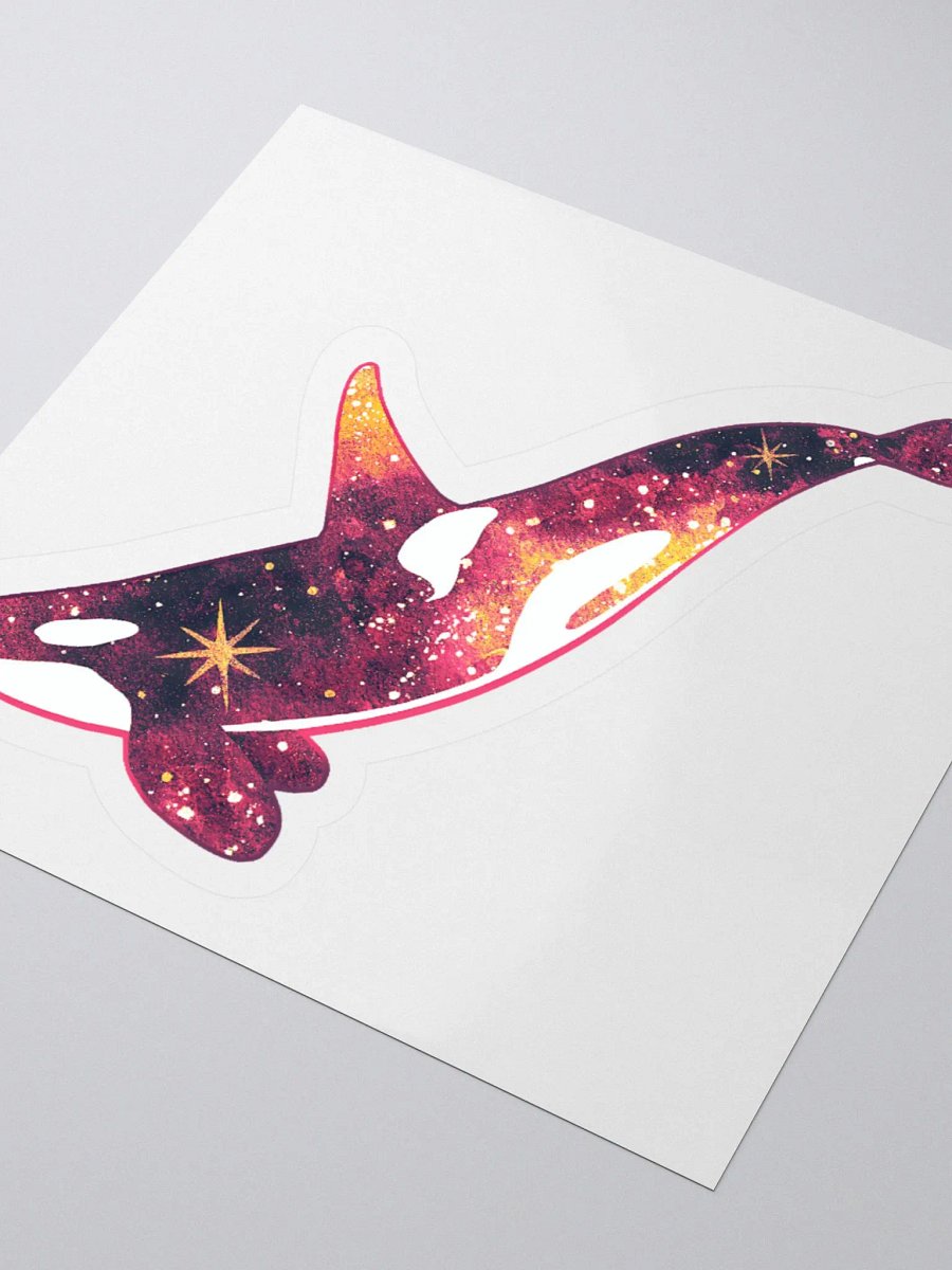 Galaxy Orca - Kiss Cut Sticker, Red Variation product image (3)