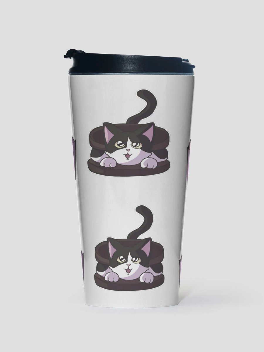 Travel mug with THE three cats product image (1)