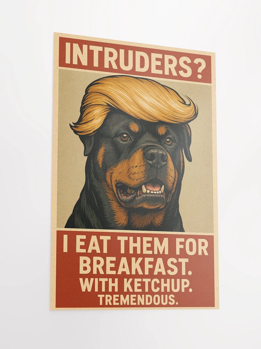 Rottweiler Warning Poster For Intruders product image (4)