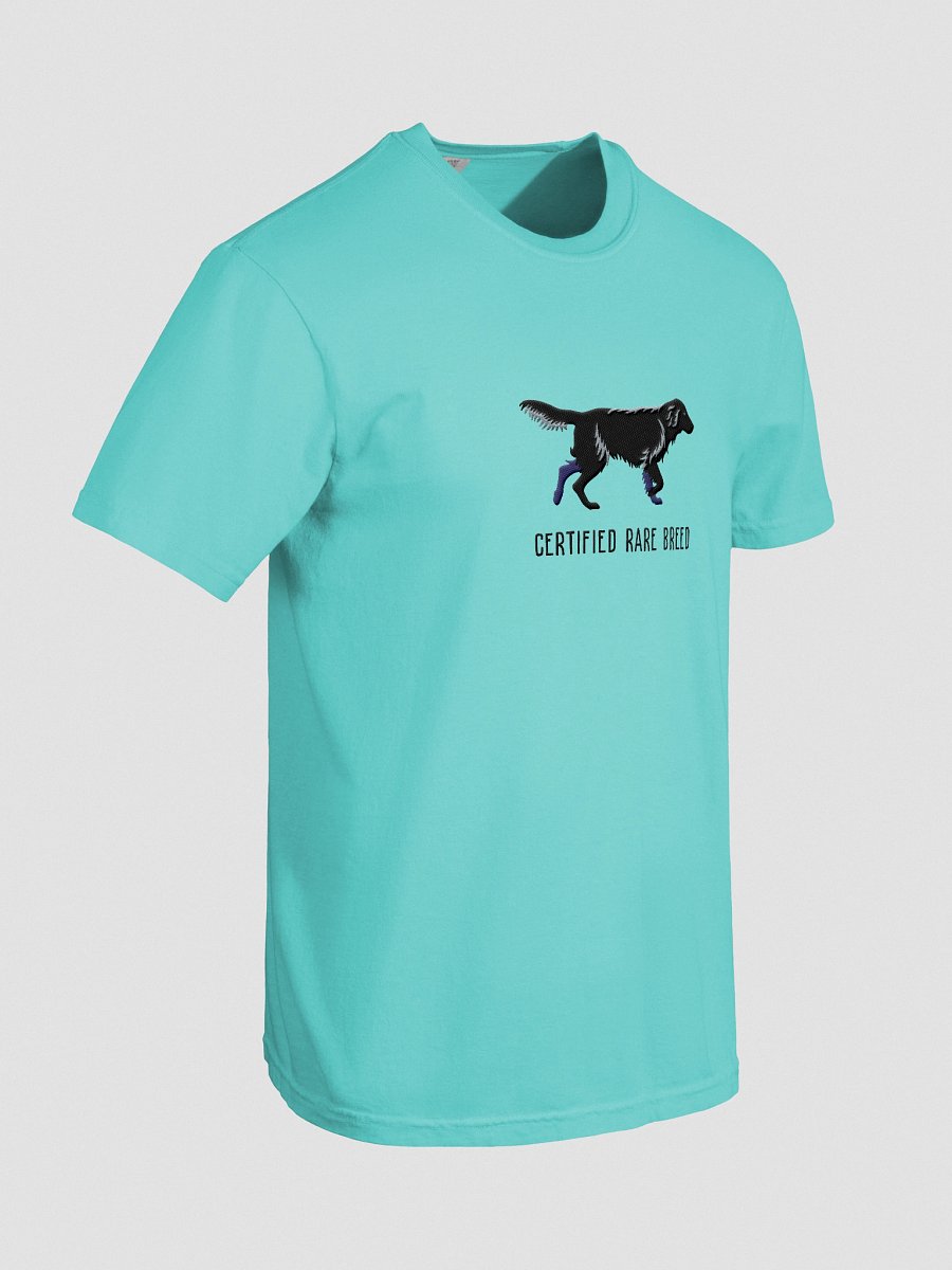 Certified Rare Breed T-Shirt(Embroidered) of a Flat-Coated Retriever(Black) product image (38)