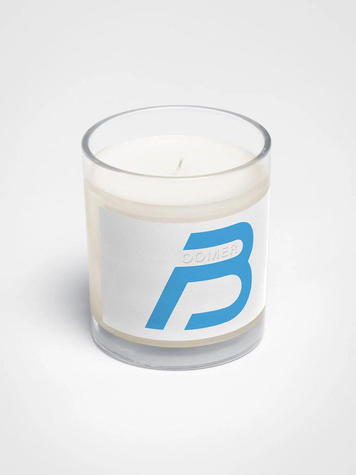 Boomer Soy Wax Candle- baby blue logo product image (2)