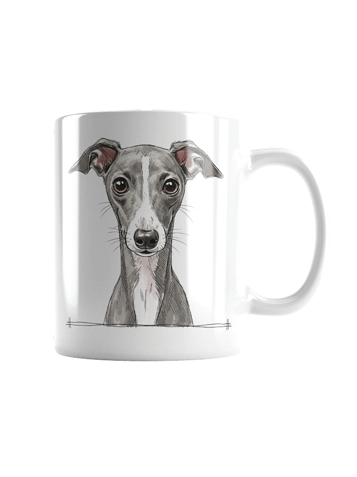 Italian Greyhound Sketch-y Art Chic Small Ceramic Mug For Iggy Lovers product image (2)