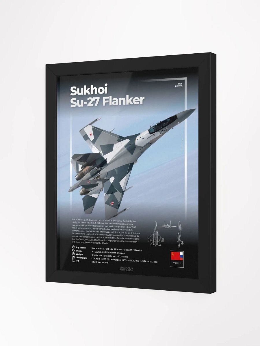 Sukhoi Su-27 Flanker Aviation Spec Poster product image (3)