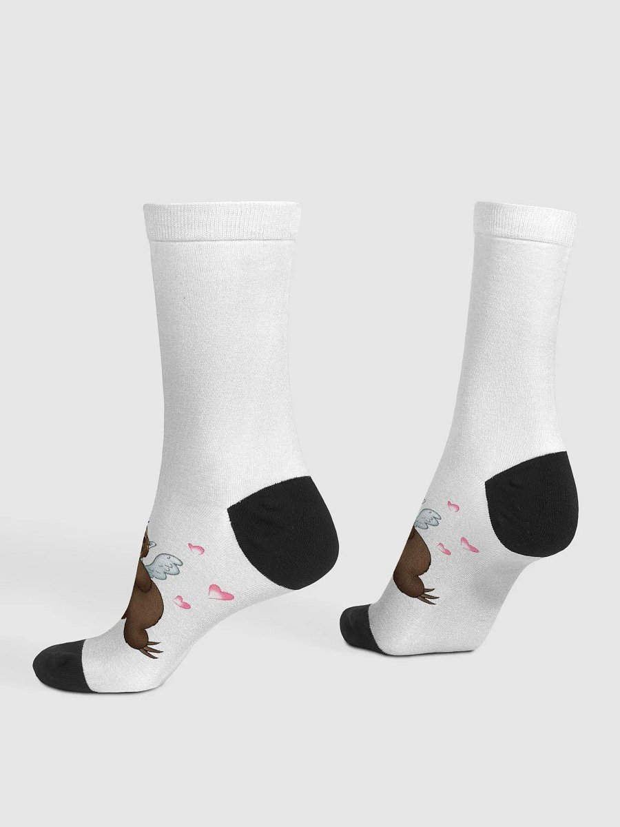 White Cupid Sloth Crew Socks product image (4)