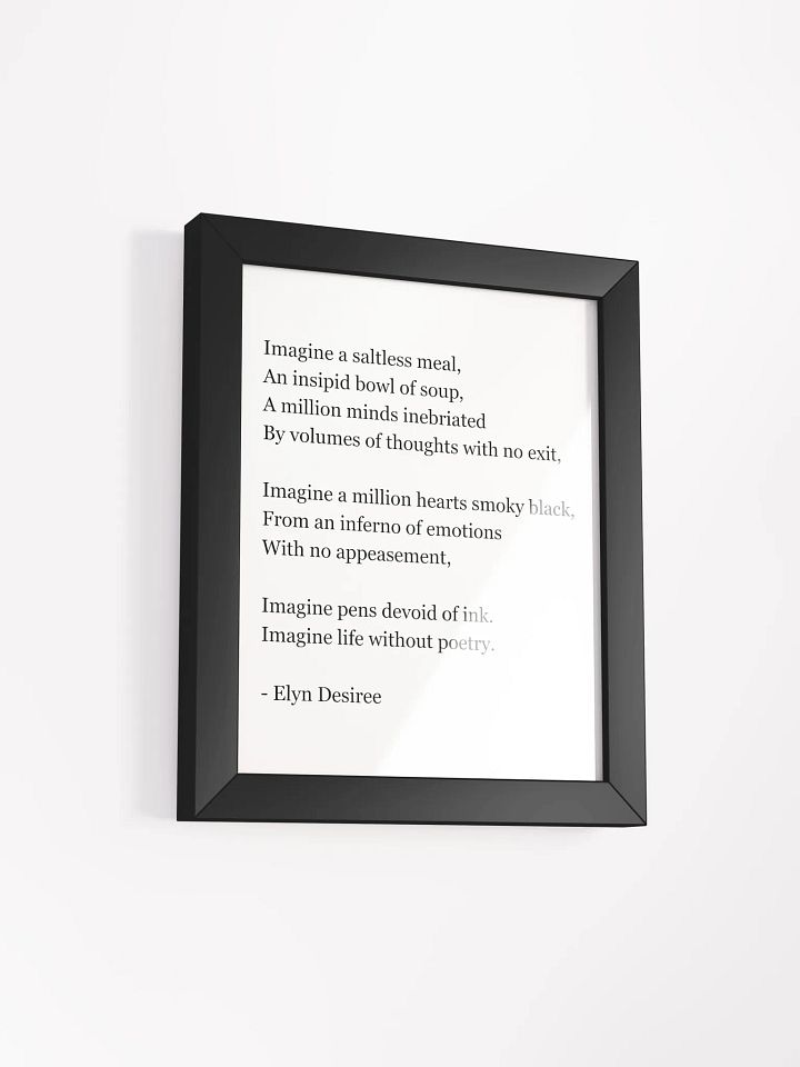 Life Without Poetry Framed Matte Poster product image (2)