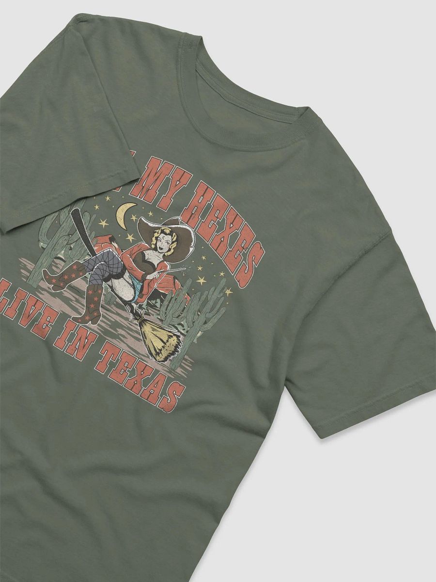 All My Hexes Live in Texas Cowboy Witch T-Shirt | Funny Western-Themed Fall and Halloween T-Shirt Design product image (20)