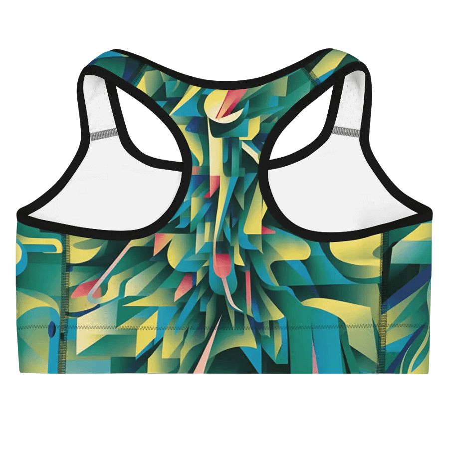 Abstract Lithographic Pattern Design Sports Bra - V8 product image (9)
