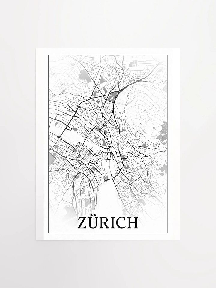 Zürich, Switzerland, city map print product image (4)