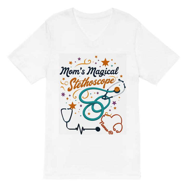 Mom's Magical Stethoscope V-Neck Tee product image (2)