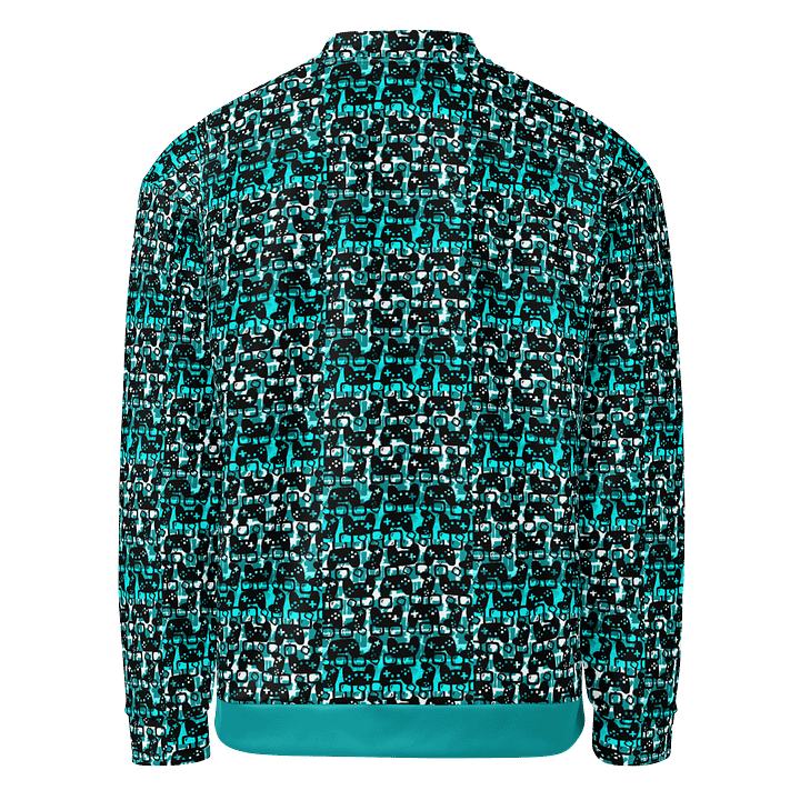 Story Lover Unisex Bomber Jacket (Teal and Black) product image (2)