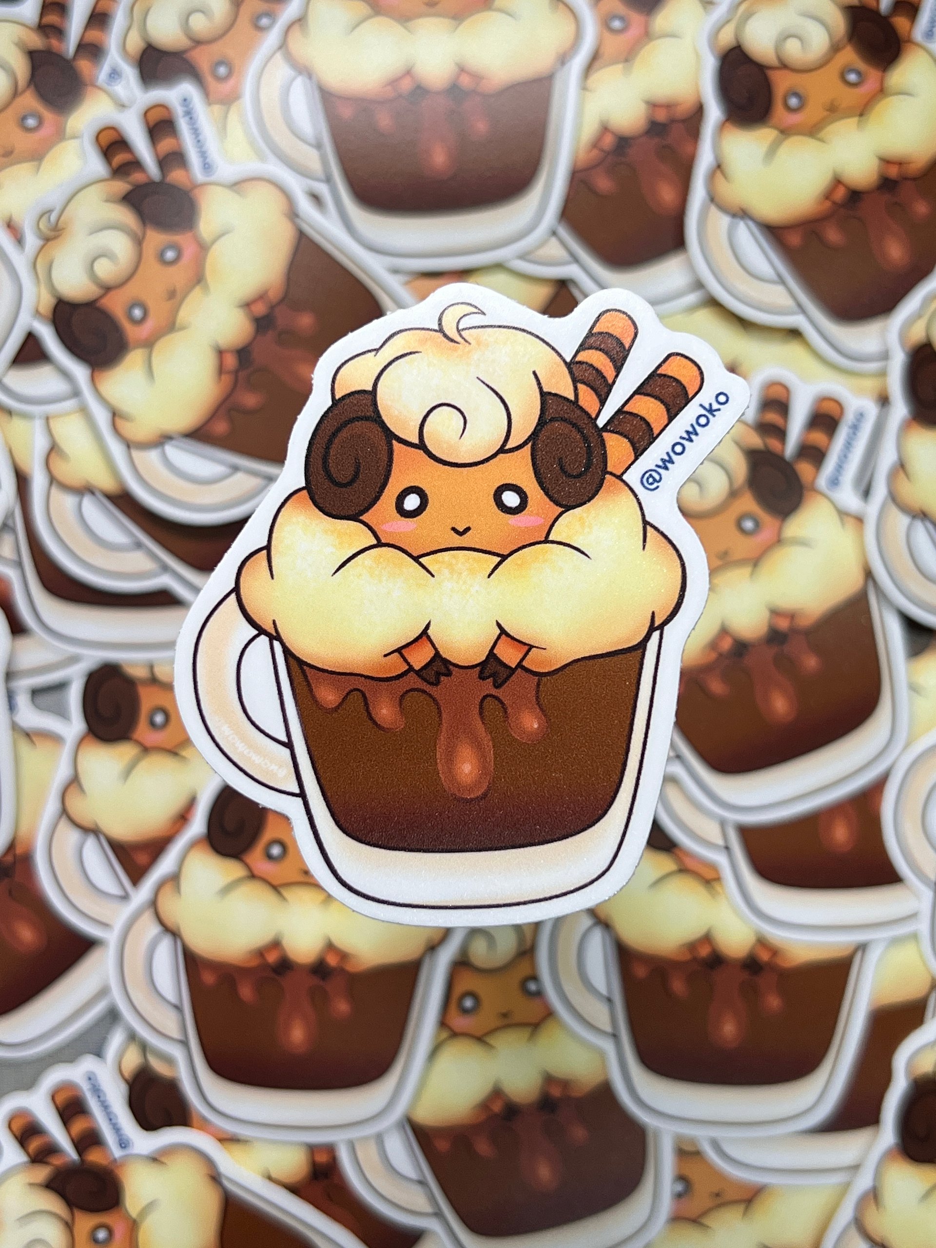 Zodiac Drink - Cappuccino Lamb w/ Coffee Cookie Sticks - Sticker product image (1)