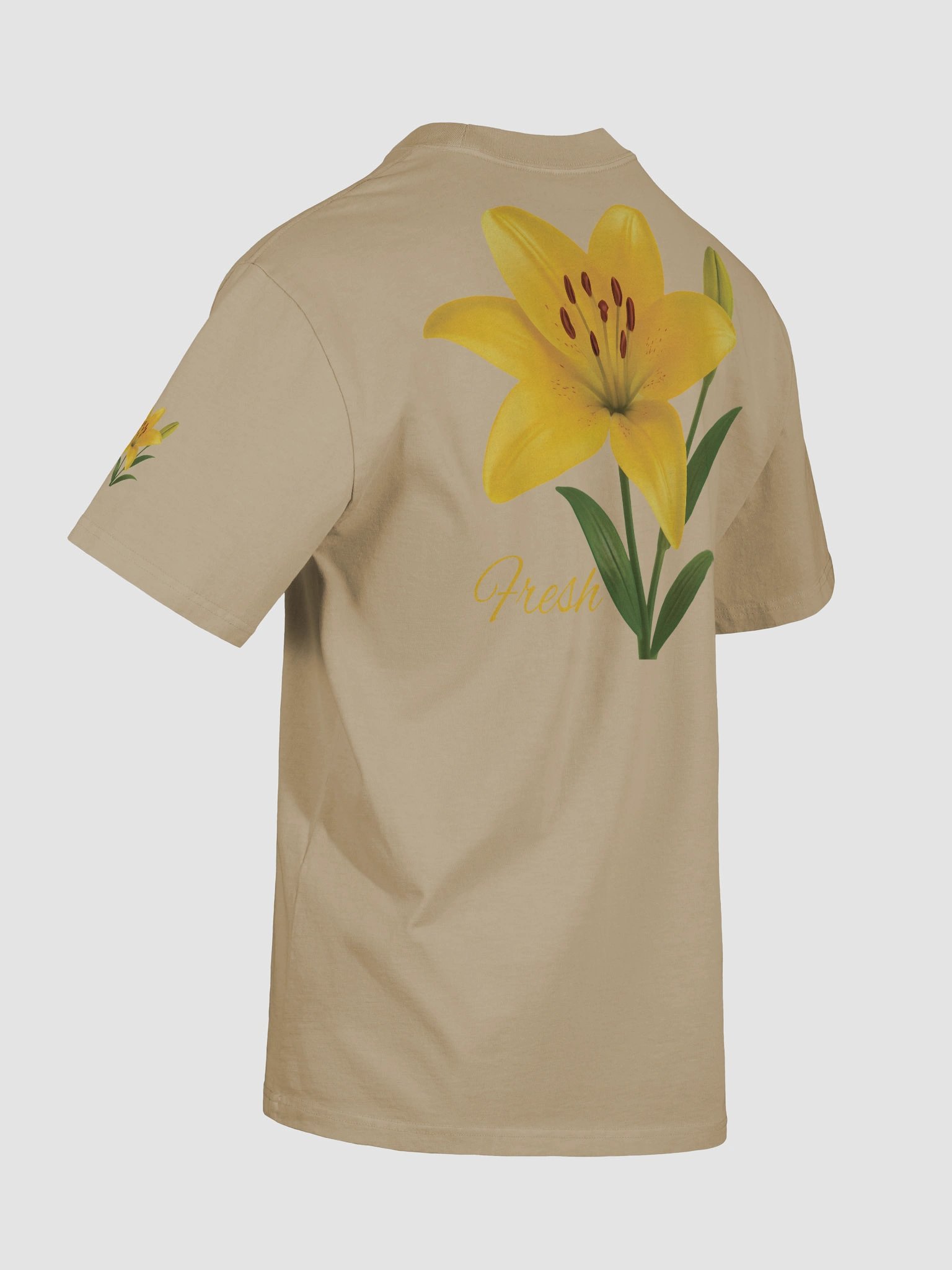 Fresh Yellow Lily Flower – Botanical Floral Graphic Tee product image (35)