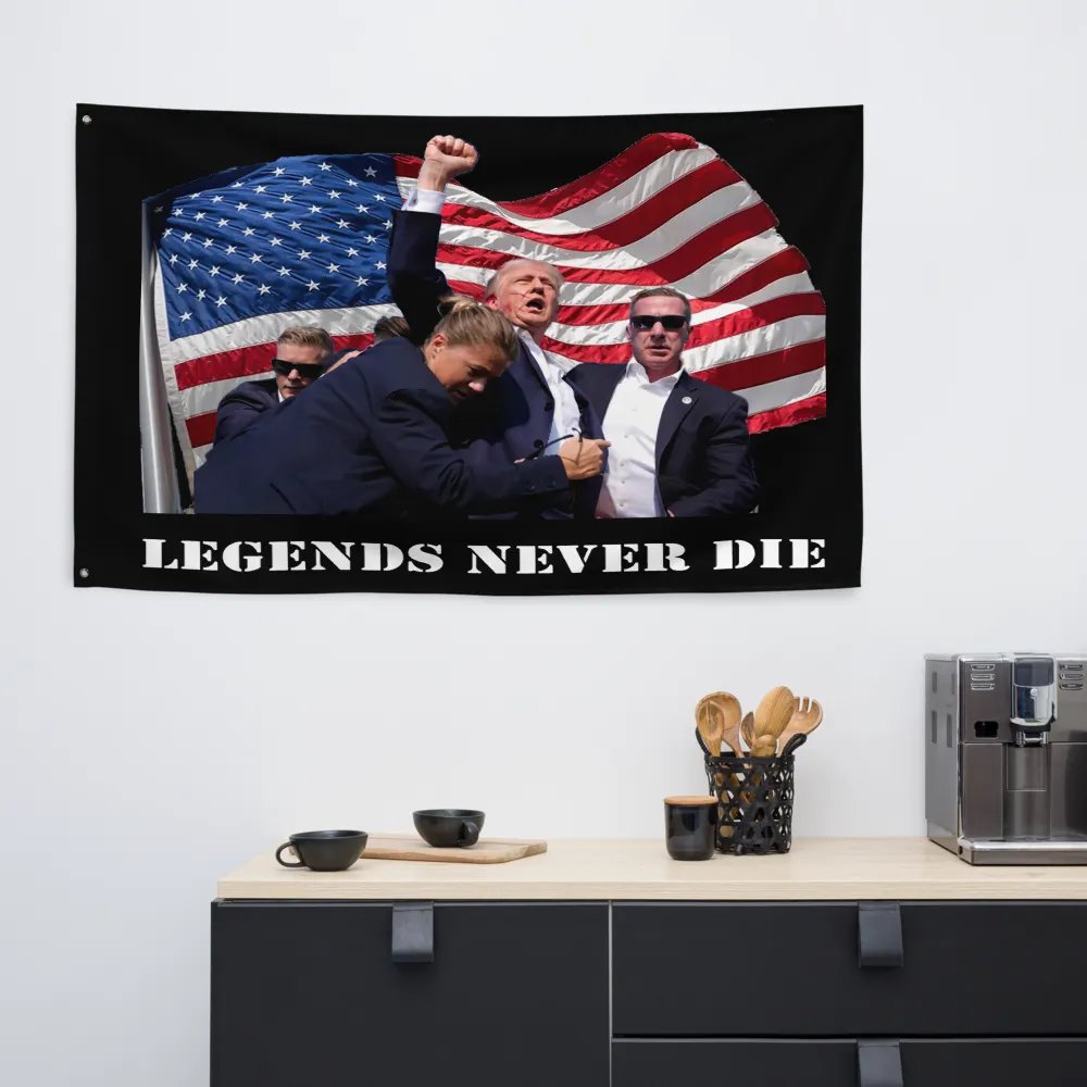 Trump 2024 Legends Never Die Flag product image (6)