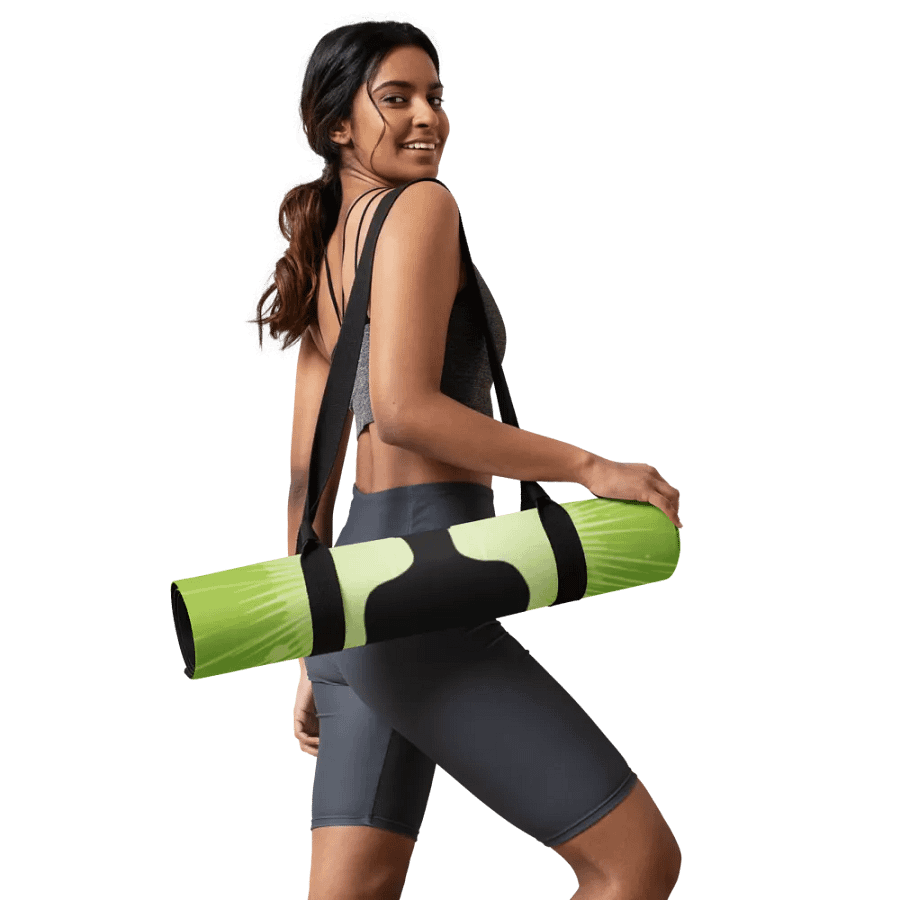 Premium Yoga Mat Featuring Green Sukhasana Vibe product image (11)