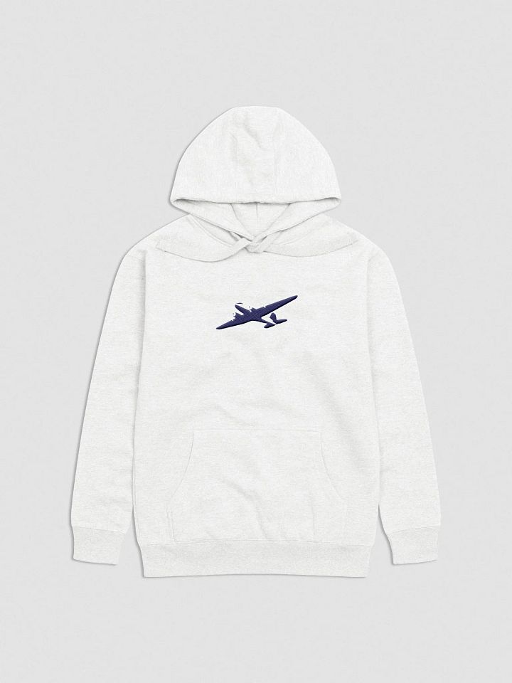Embroidered Abstract Daisy DC-3 Hoodie White product image (2)