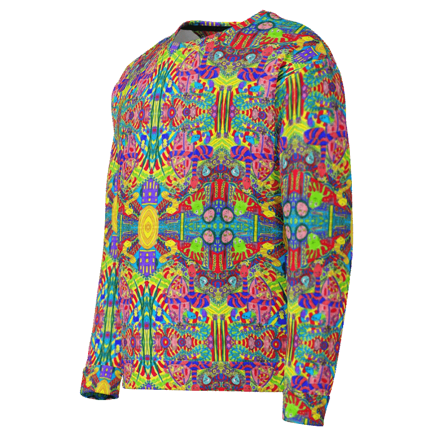 Abstract Doodle Creatures Unisex All Over Print Sweatshirt product image (11)