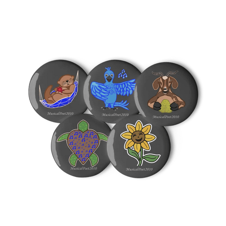 Poet's Emotes Pin Set product image (2)
