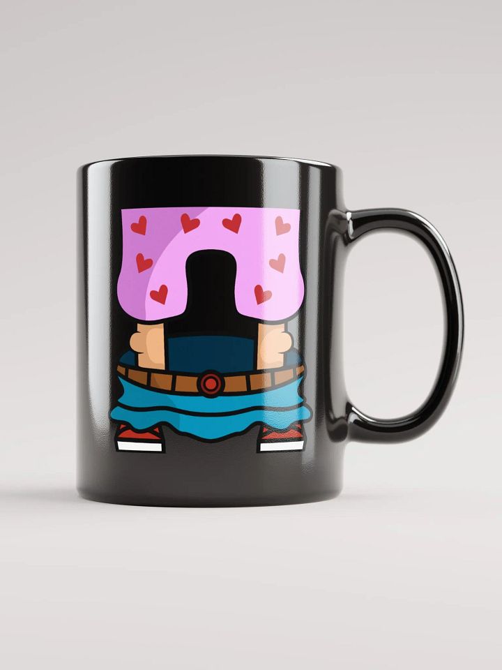 NO PANTS GLOSSY BLACK MUG product image (1)
