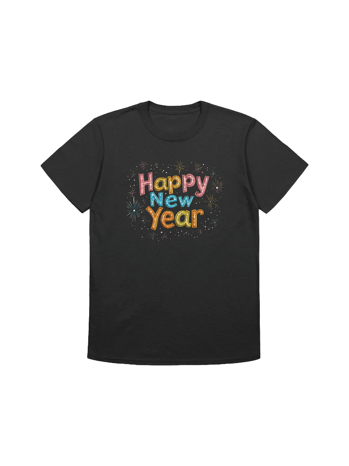 Colorful Happy New Year Fireworks Unisex T-Shirt product image (4)