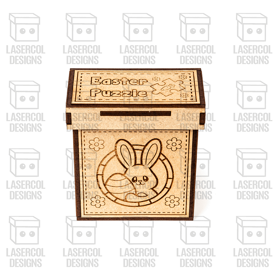 Easter Bunny Puzzle With Box Set 4 (2 Sizes) - Laser Cut Files product image (3)