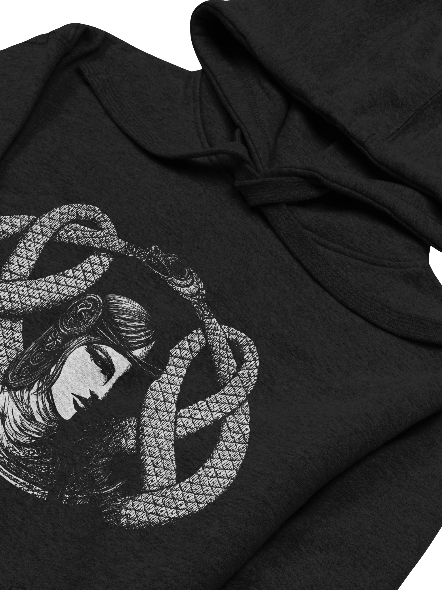Hel in Black Unisex Hoodie Front & Back 2 in 1 Print product image (6)
