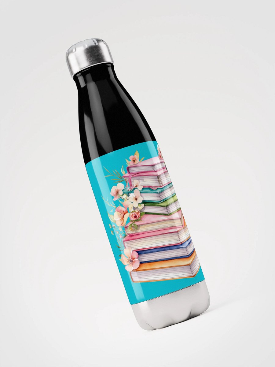 piled books steel water bottle product image (9)