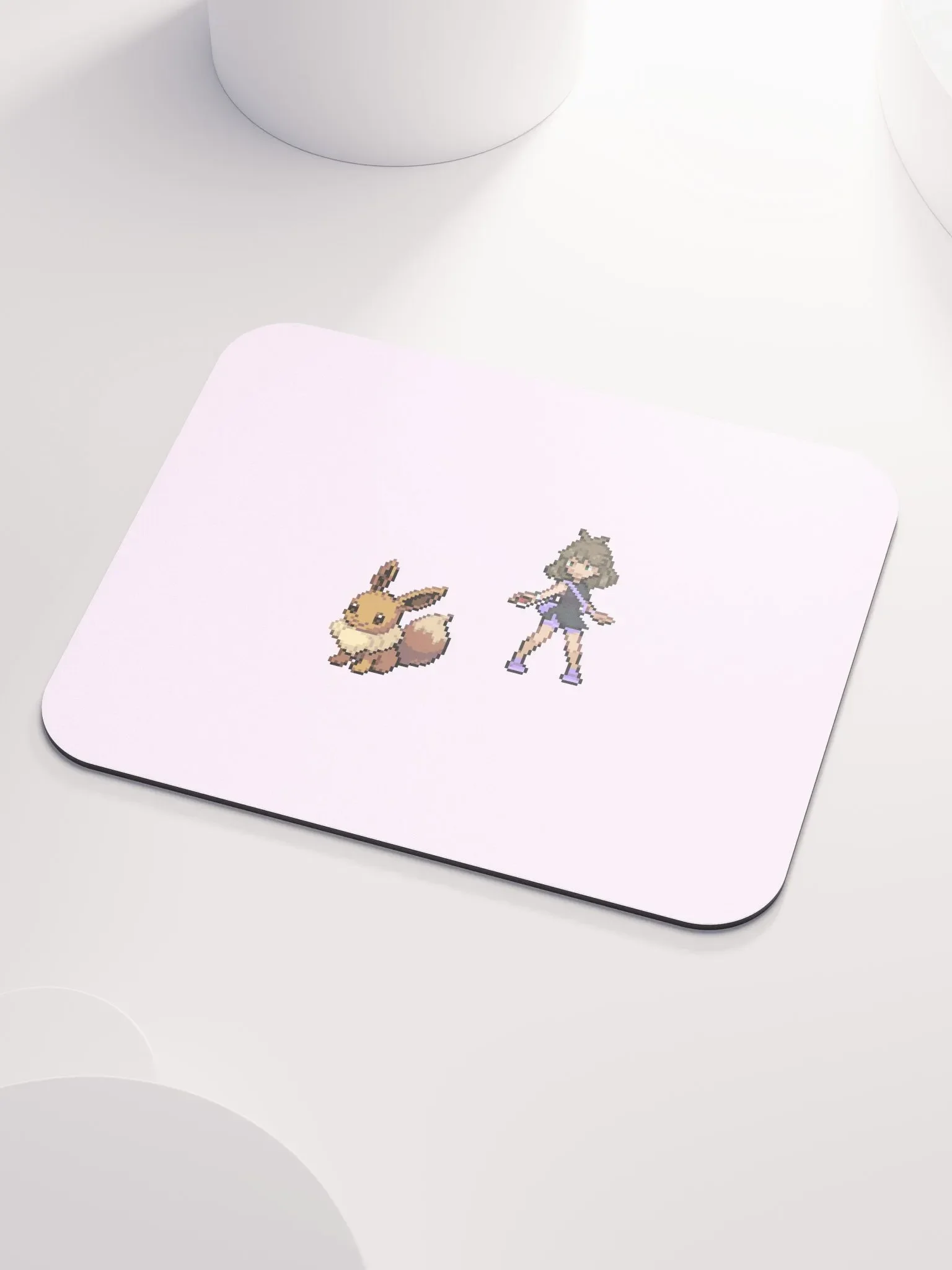 Pixel Art Pokemon Trainer & Eevee Mouse Pad product image (3)