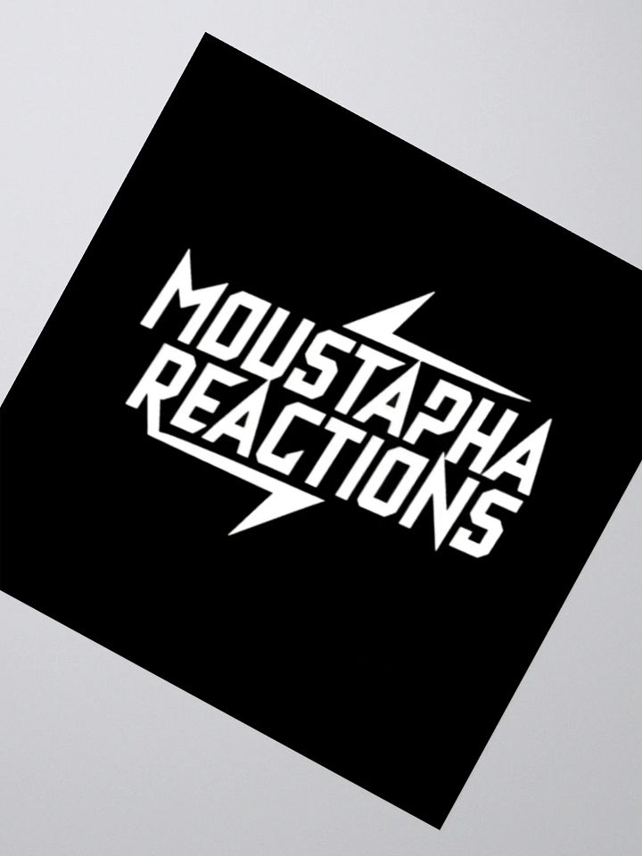 Moustapha Reactions Electric Vibes Kiss Cut Stickers - White_Black product image (6)