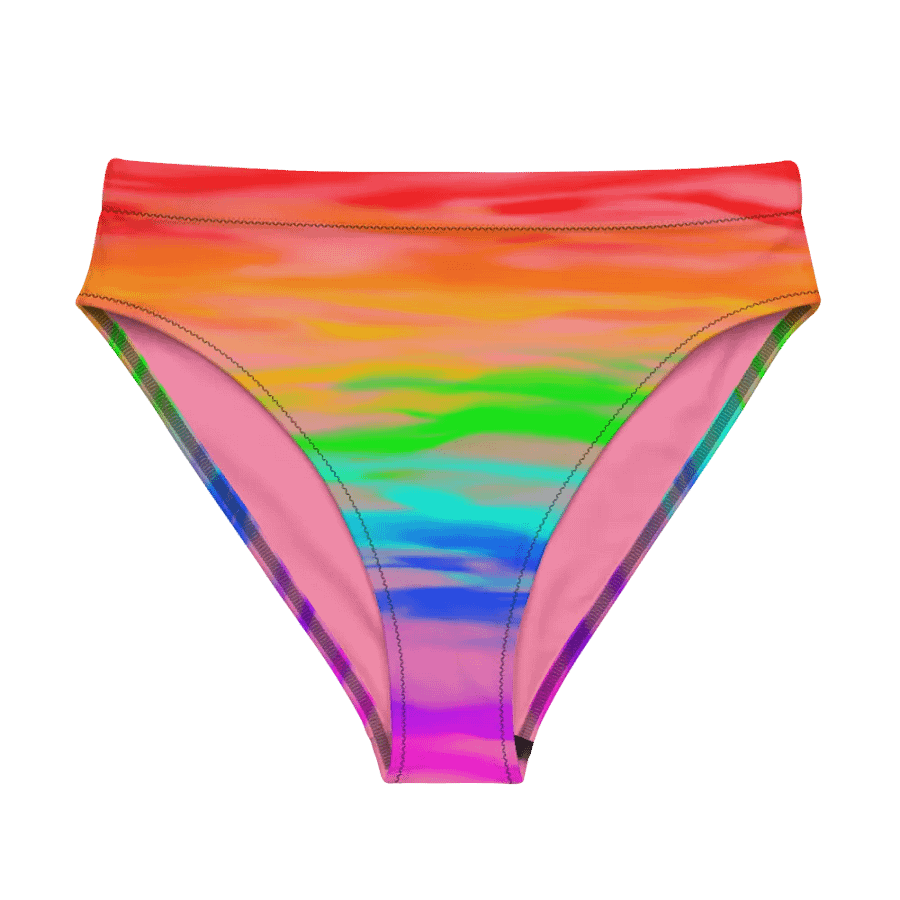 "Tagged Up" Pink - High-Waisted Bikini Bottoms product image (1)