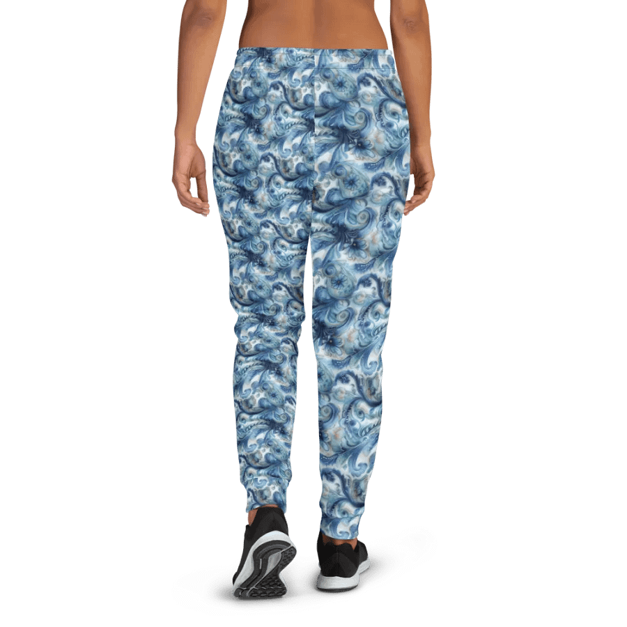 Blue Floral Lose Fit Joggers product image (1)