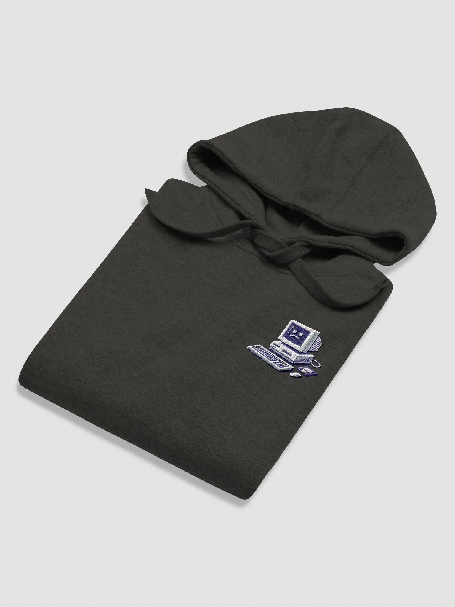 Sad Computer Embroidered Hoodie product image (5)