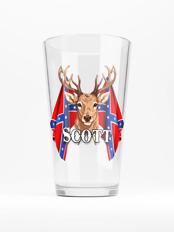 "Scott" Last Name Rebel Redneck Deer - Shaker Pint Glass product image (1)