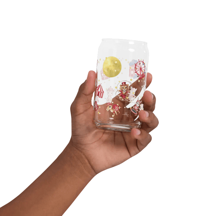 Midnight Circus Montage Glass Can | 16oz – Unique & Whimsical Drinkware product image (2)