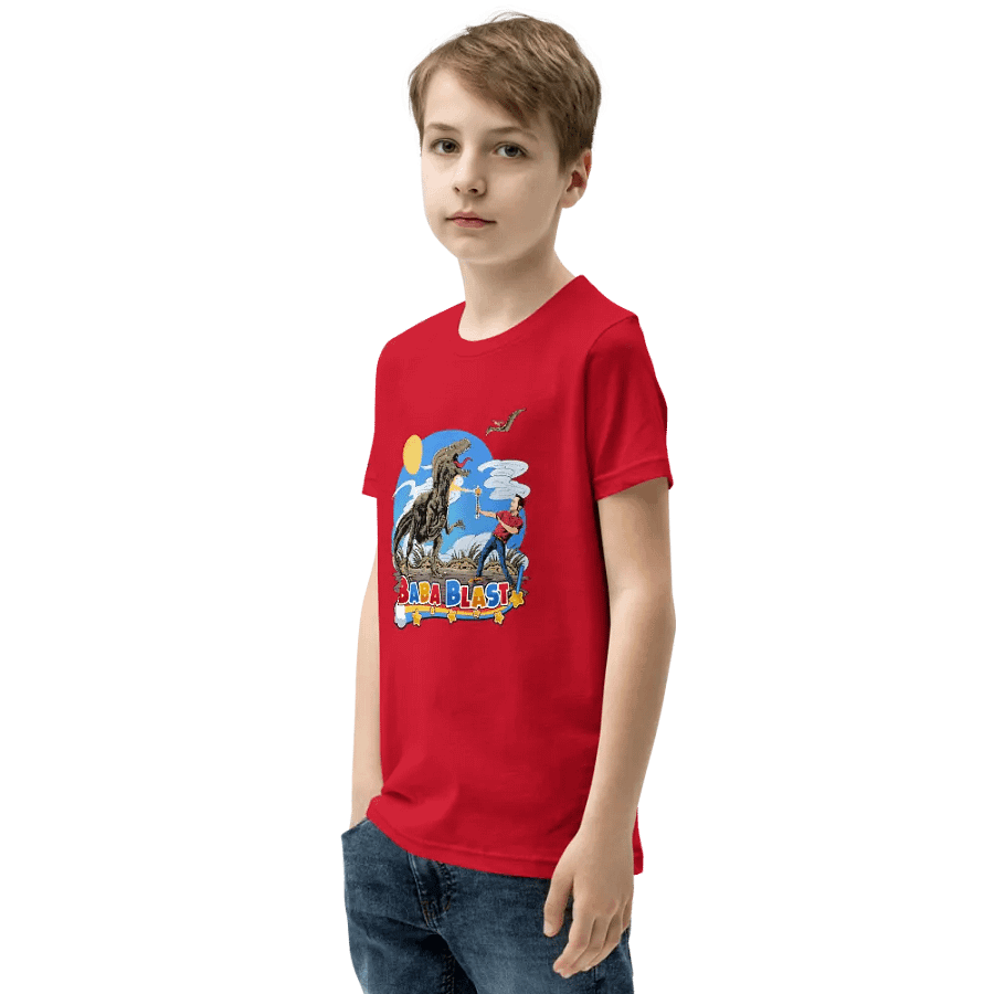 Youth Baba Blast Dino T-Shirt (Red) product image (3)